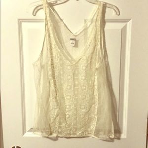 Mesh Swiss dot blouse